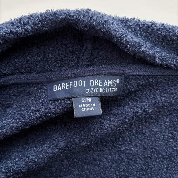 Barefoot Dreams Sweater Small CozyChic Lite Island Wrap Indigo Blue - Picture 5 of 8